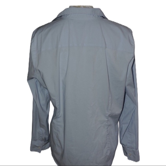J. Jill Button Down Blue Shirt Large - Picture 3 of 8
